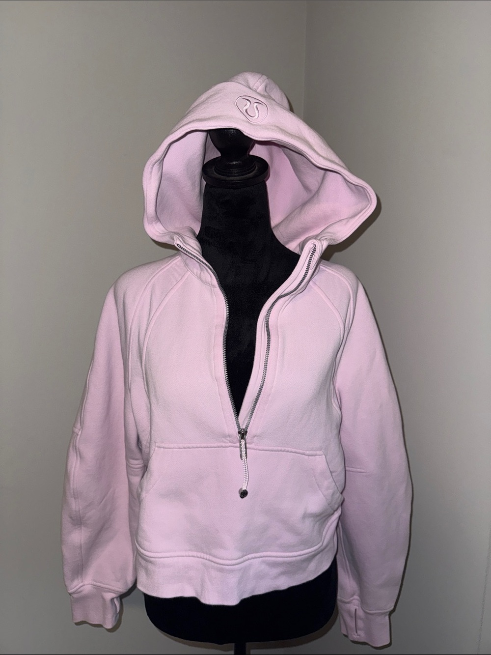 lululemon athletica Women's Pale Pink Half-Zip Hoodie